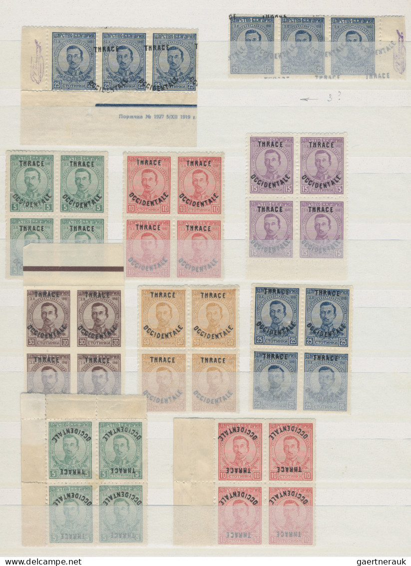 Thrace: 1919/1920, Inter Allied Administration (overprints on Bulgaria), extraor