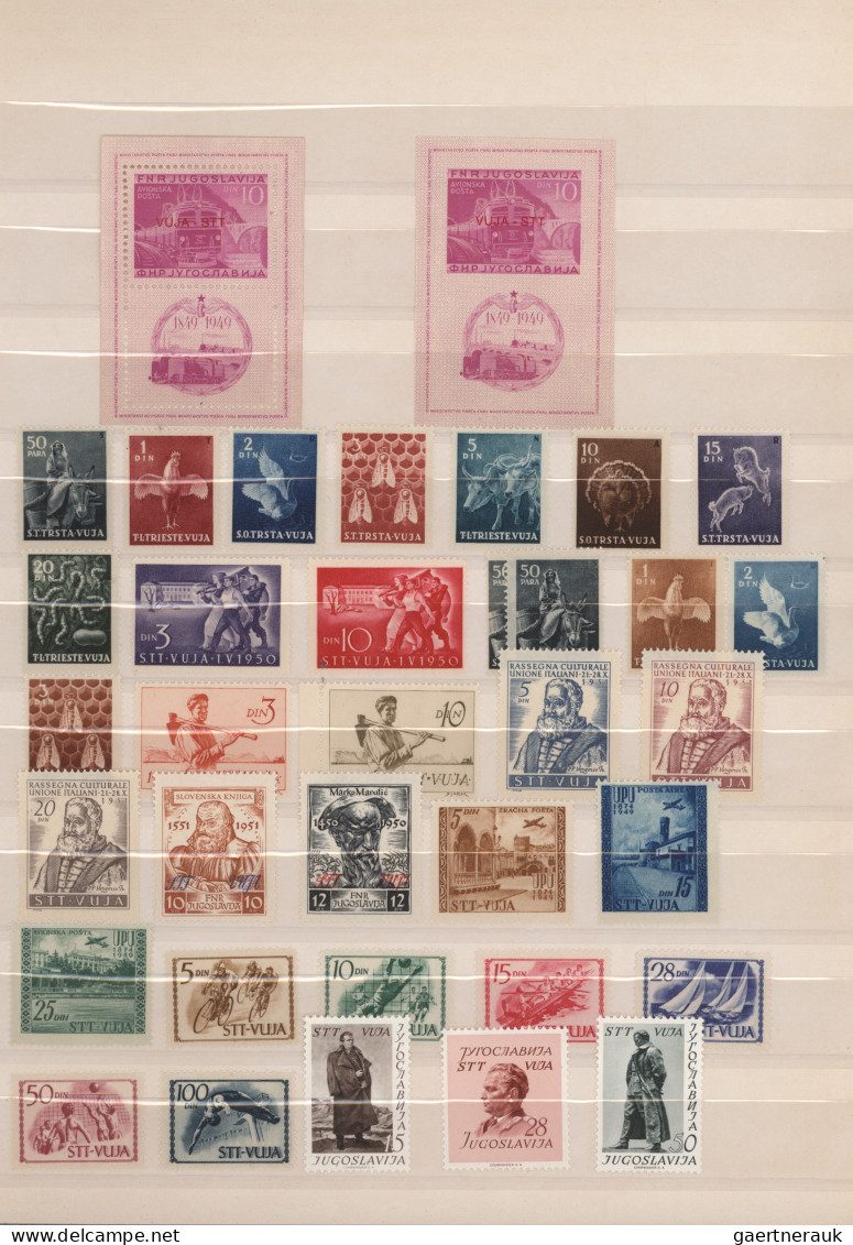 Trieste - Zone B: 1945/1955 (ca), Stock Book With A Mint Never Hinged Collection - Gebraucht