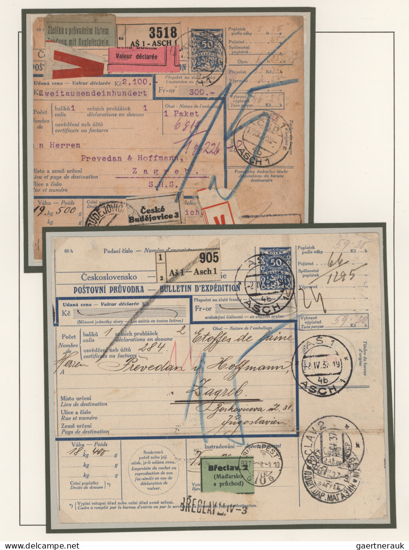 Czechoslowakia: 1918/1945, Bohemia/German-inhabited Sudeten Area, Collection Of - Lettres & Documents