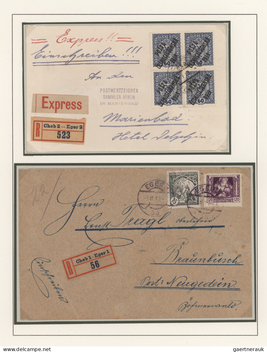 Czechoslowakia: 1918/1945, Bohemia/German-inhabited Sudeten Area, Collection Of - Storia Postale