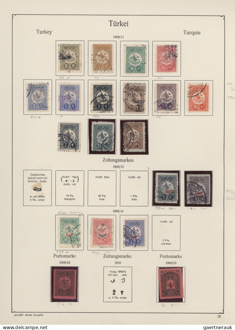 Turkey: 1863/1917, Mainly Used Collection On Ancient Album Pages, From 1st Issue - Usati