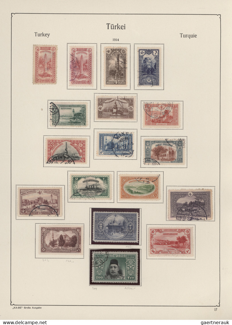 Turkey: 1863/1917, Mainly Used Collection On Ancient Album Pages, From 1st Issue - Oblitérés