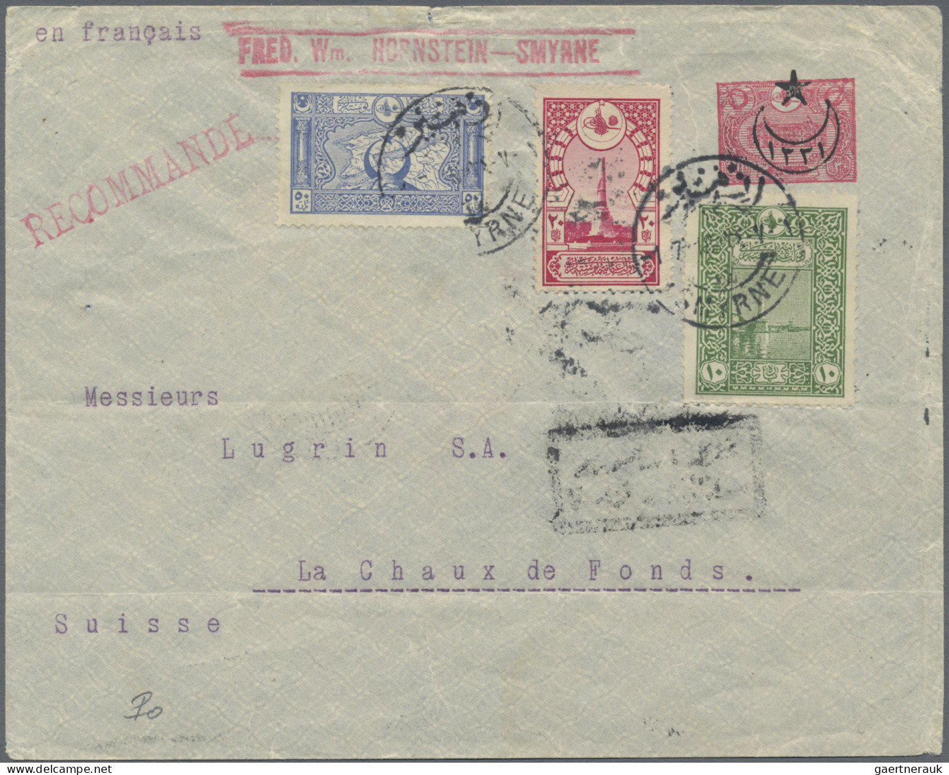 Turkey: 1900/1918 Collection Of 64 Covers, Picture Postcards And Postal Statione - Briefe U. Dokumente