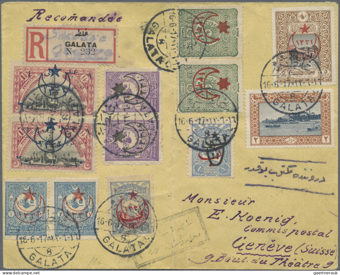 Turkey: 1900/1918 Collection Of 64 Covers, Picture Postcards And Postal Statione - Brieven En Documenten