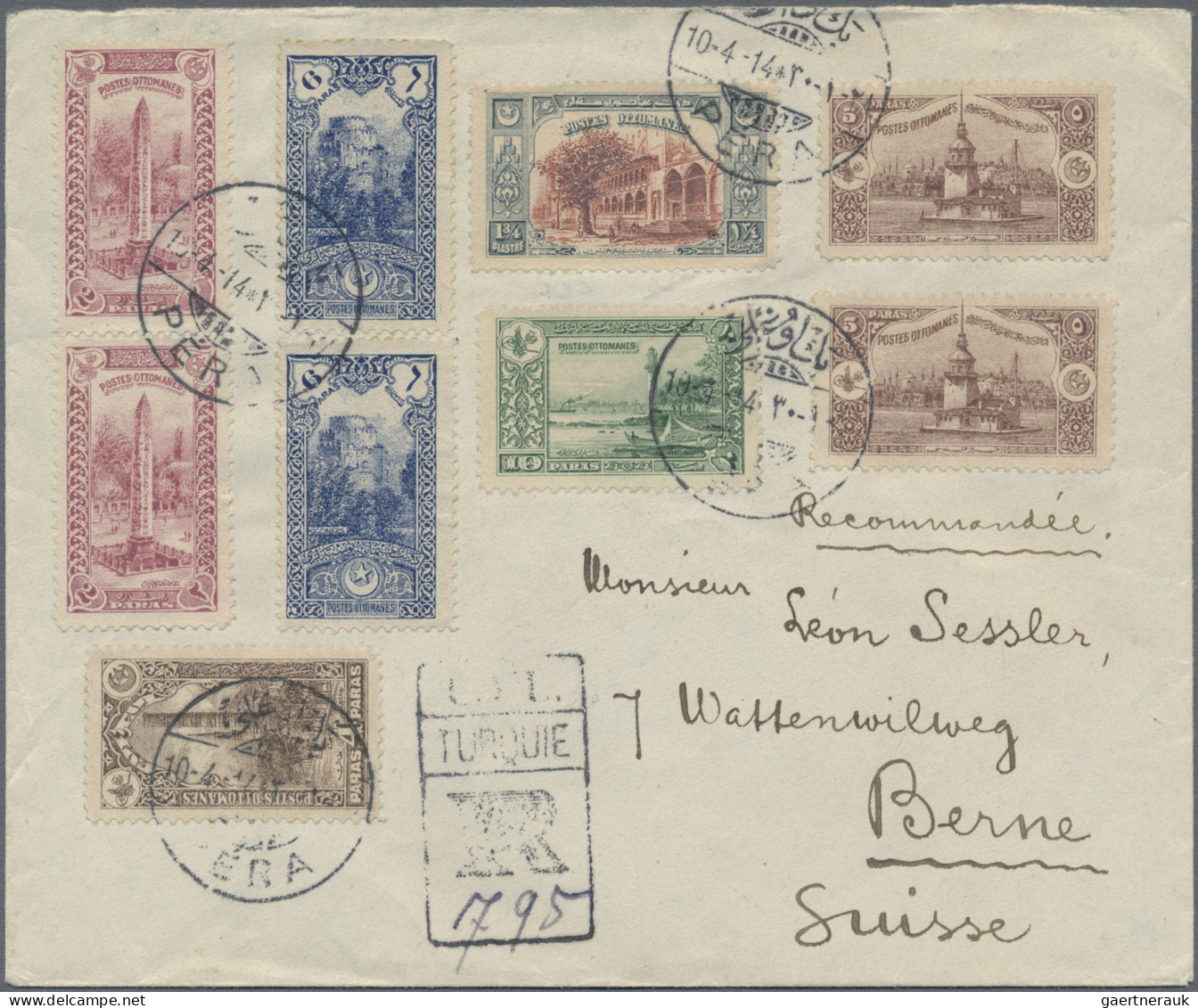 Turkey: 1900/1918 Collection of 64 covers, picture postcards and postal statione