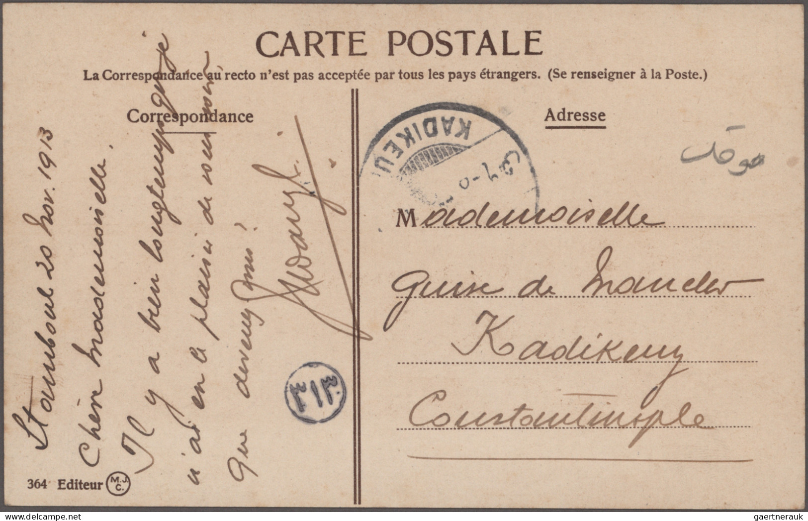 Turkey: 1900's: Group Of 21 Picture Postcards From Various Post Offices In Turke - Brieven En Documenten