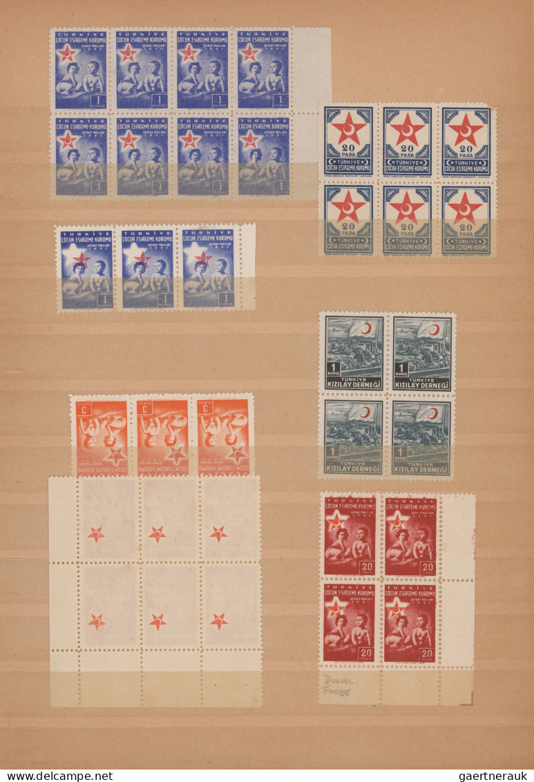 Turkey: 1916/1958, Comprehensive Collection/accumulation Of Apprx. 850 Stamps An - Wohlfahrtsmarken
