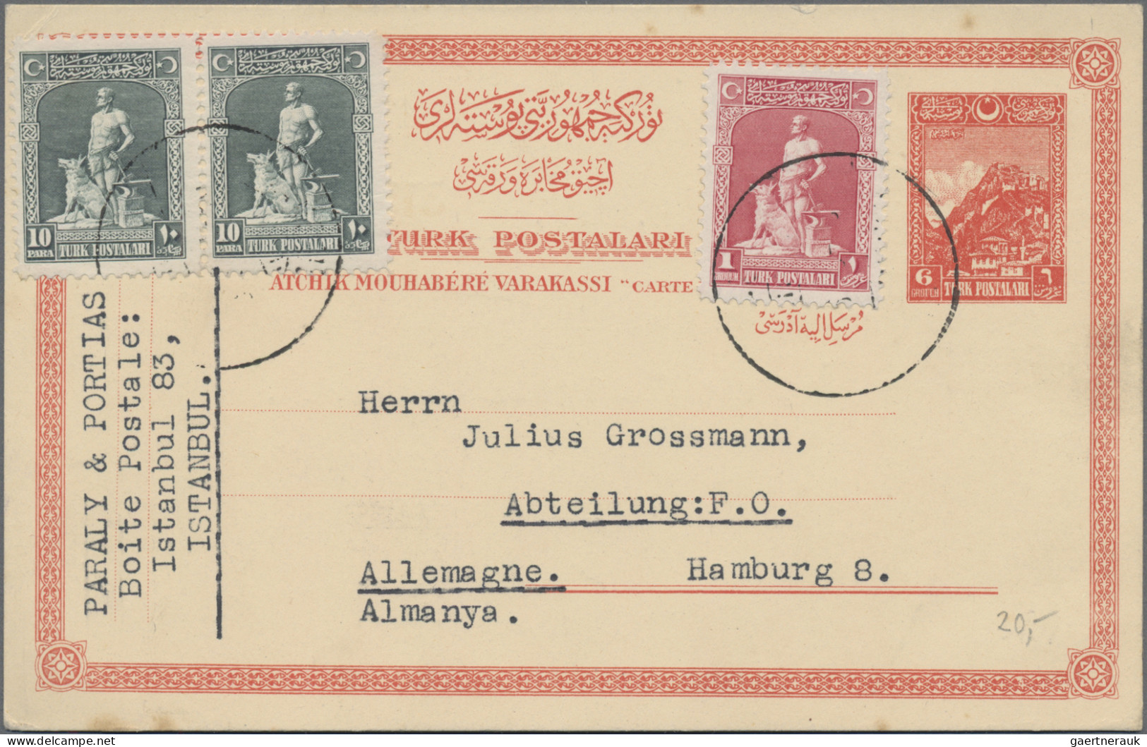 Turkey - Postal Stationery: 1890/1910's Ca.: 45 Used Postal Stationery Cards, Re - Ganzsachen
