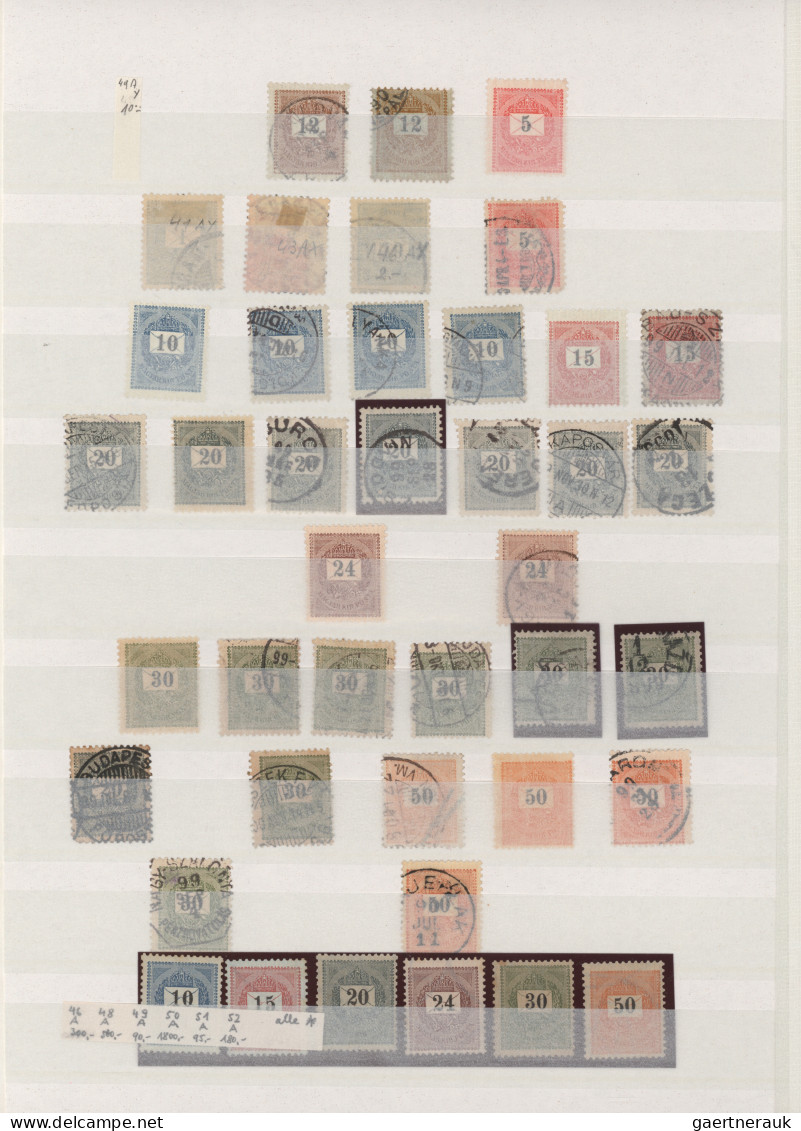 Hungary: 1850/1899 Ca.: Collection Of More Than 700 Stamps, Most Of Them Fine Us - Used Stamps
