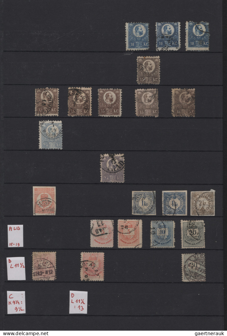 Hungary: 1871/1919, Mint And Used Collection On Stocksheets, From A Nice Part 1s - Oblitérés
