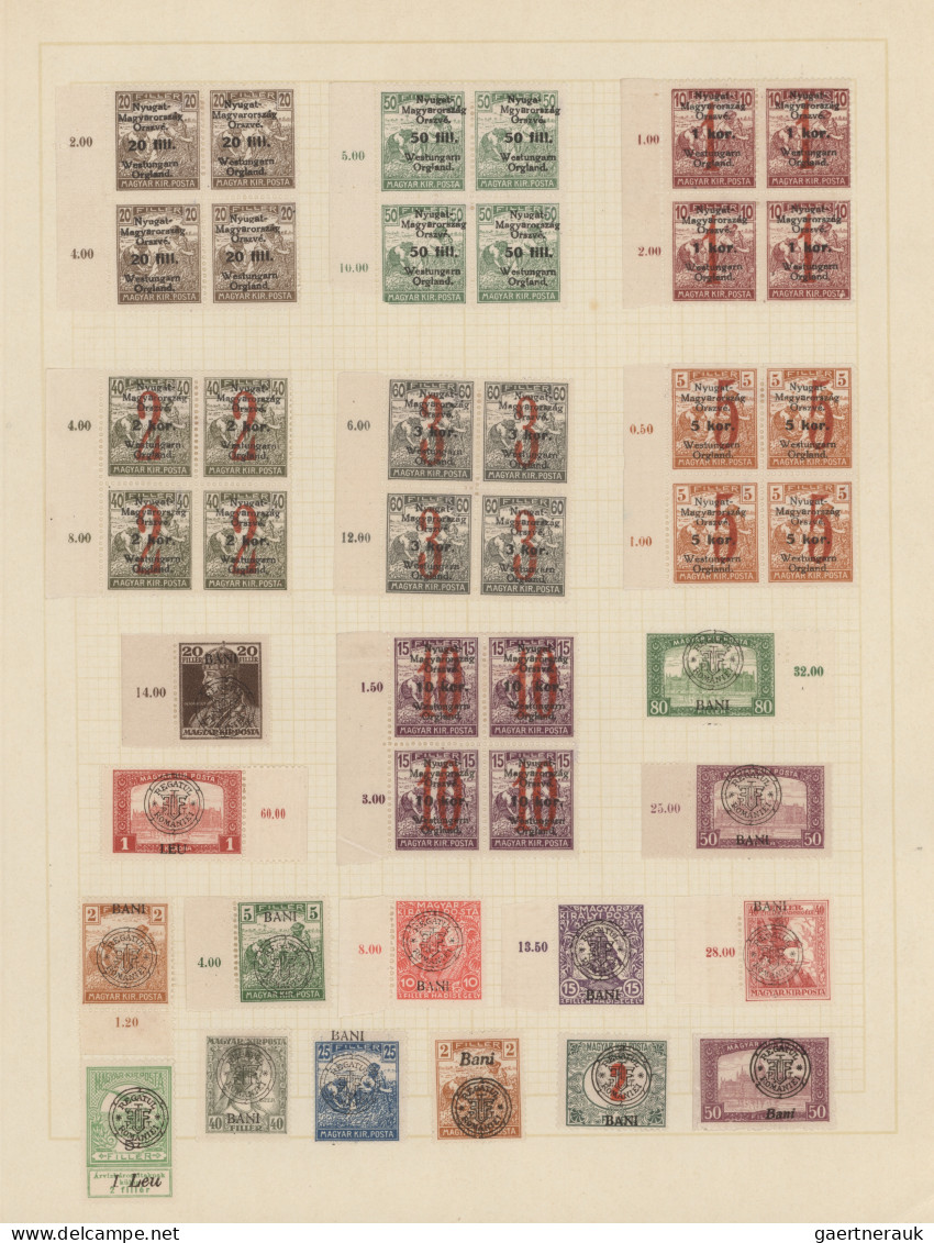 Hungary: 1871/1977, Used And Mint Collection In A Schaubek Album, Slightly Mixed - Usati