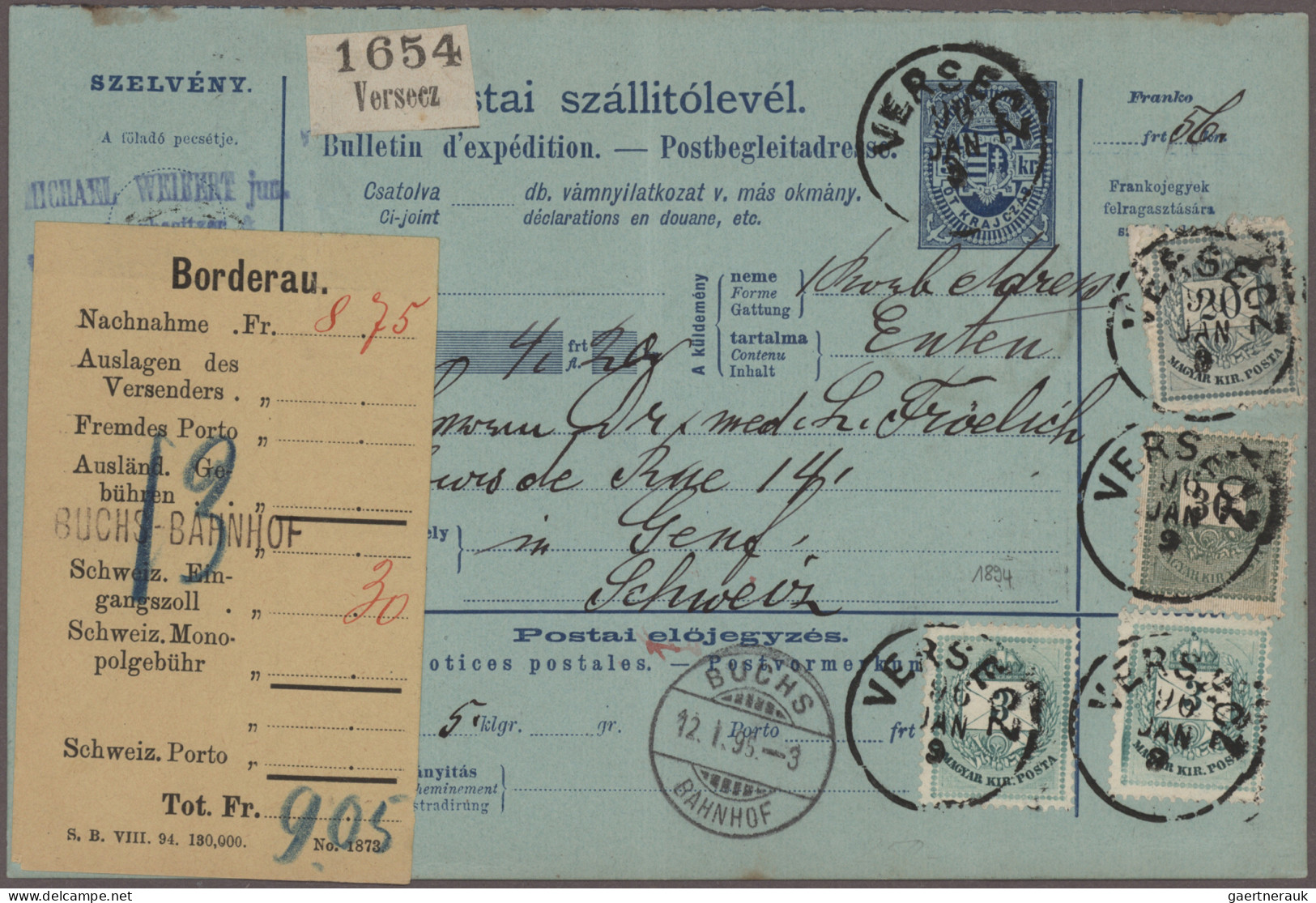 Hungary: 1874/1888: Collection Of About 780 Stamps And About 25 Covers, Postcard - Briefe U. Dokumente