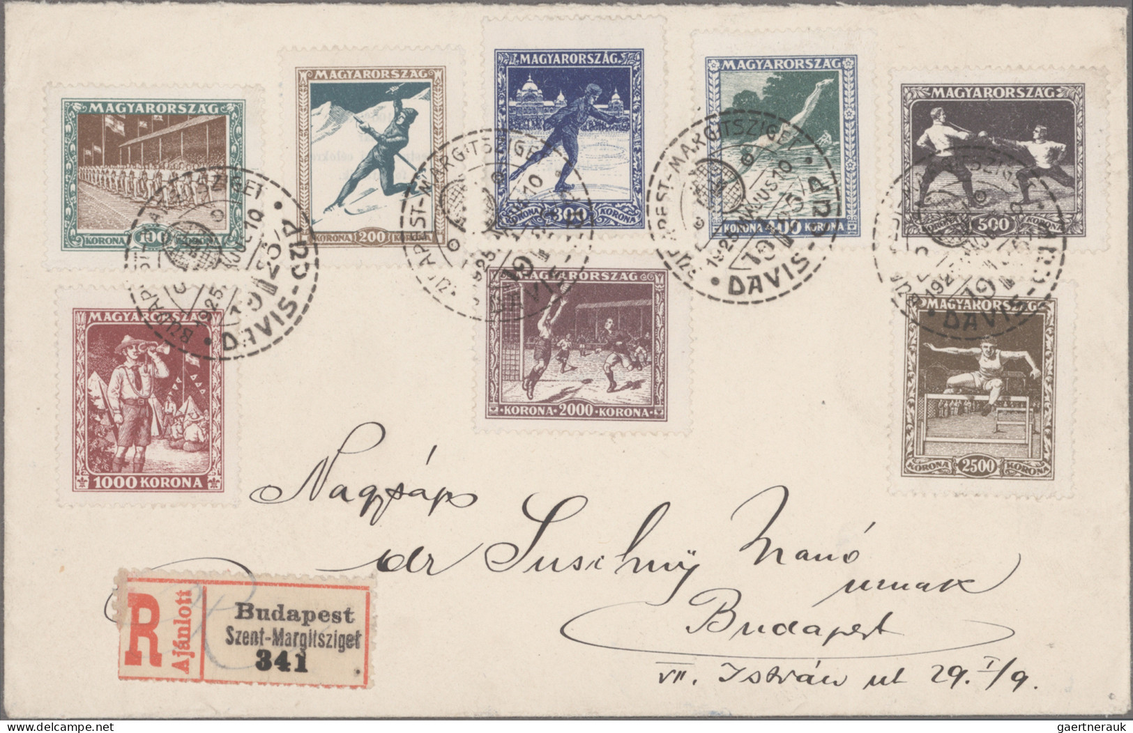 Hungary: 1892/1945, Mainly From 1919, Extraordinary Collection Of Apprx. 524 Cov - Brieven En Documenten