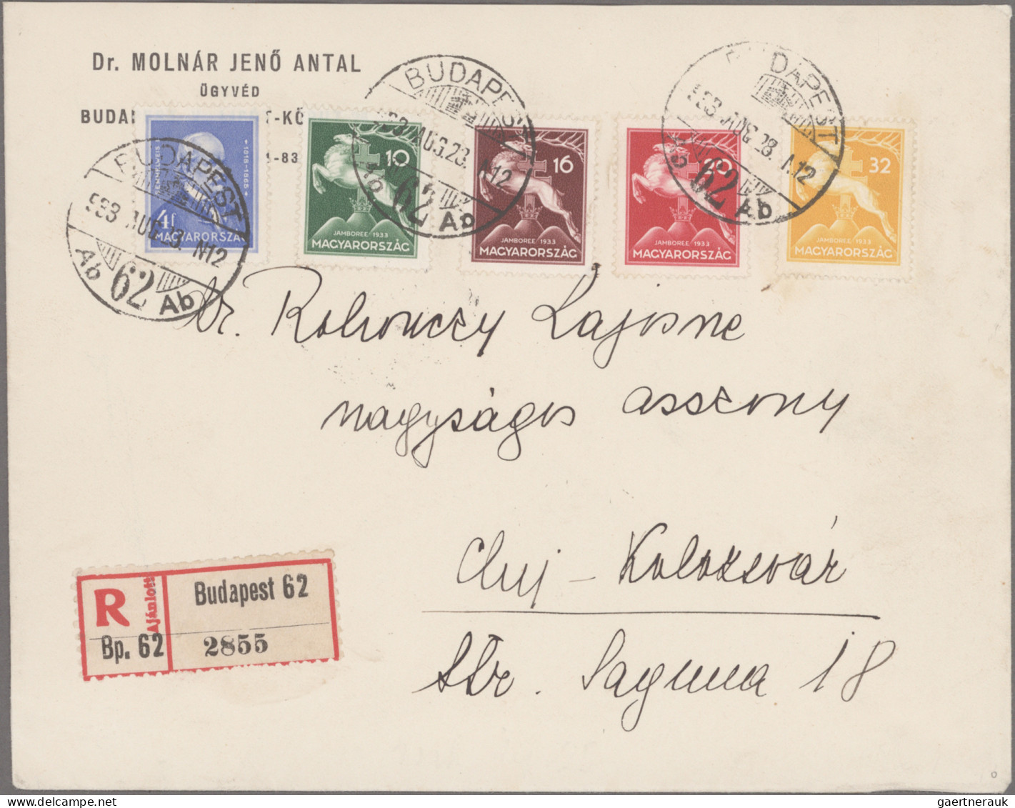 Hungary: 1892/1945, Mainly From 1919, Extraordinary Collection Of Apprx. 524 Cov - Storia Postale