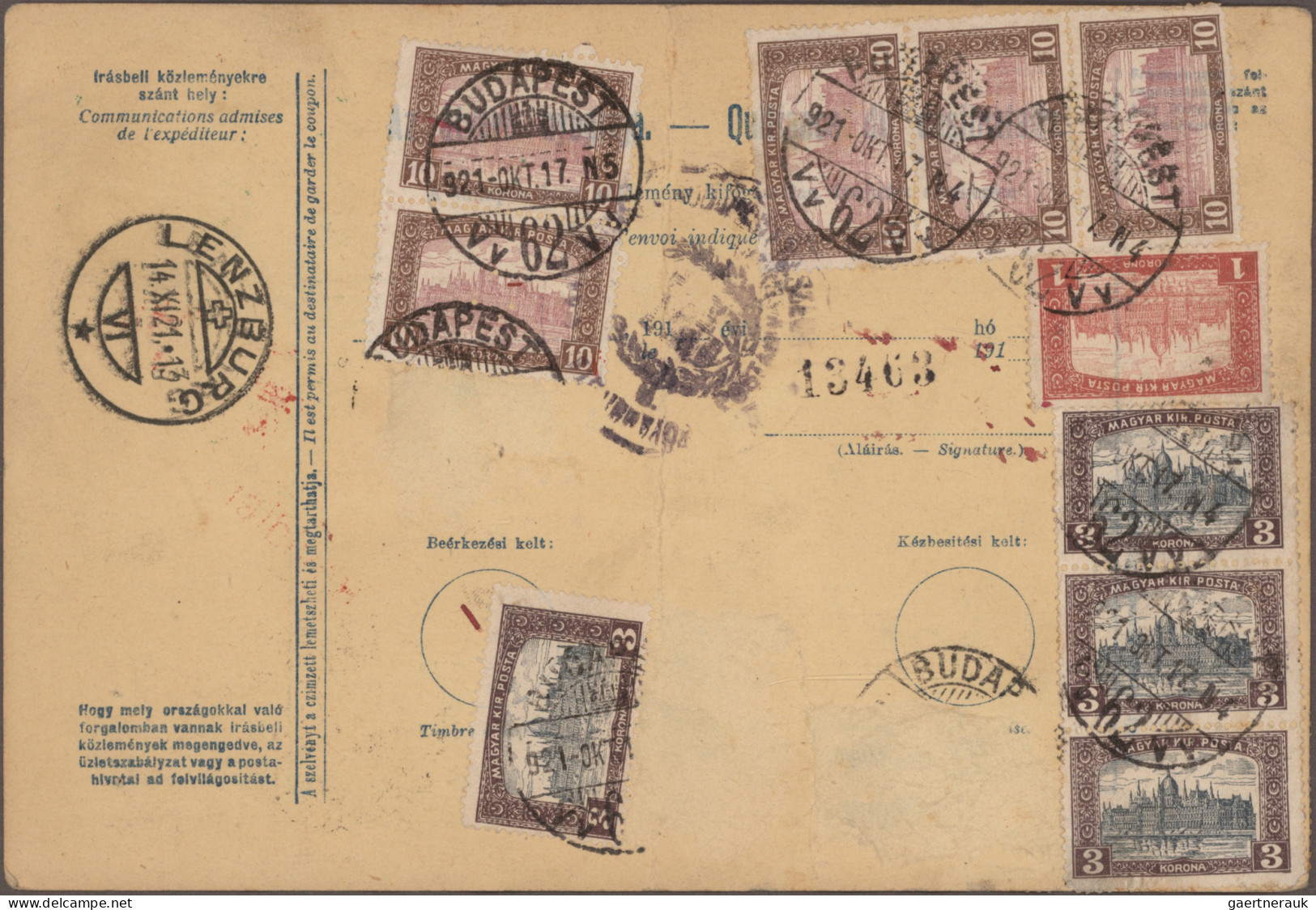 Hungary: 1896/1928, Petty Collection Of 15 Covers/cards/parcel Despatch Forms Se - Briefe U. Dokumente