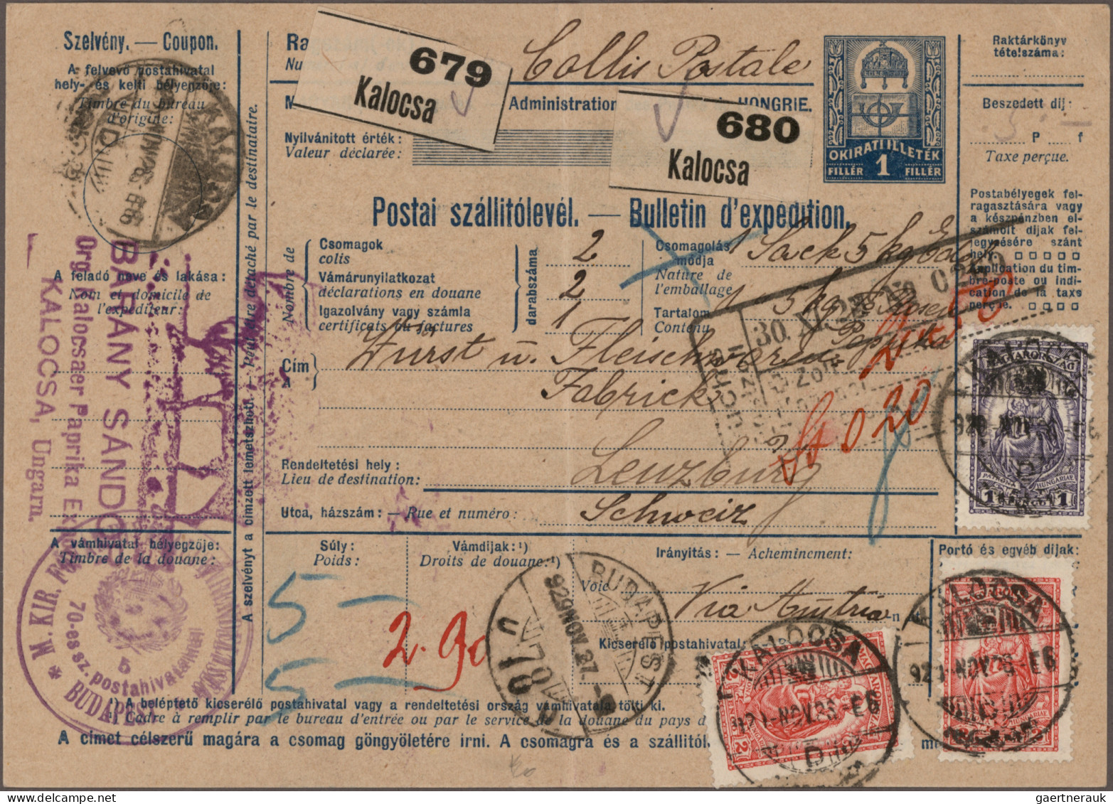 Hungary: 1896/1928, Petty Collection Of 15 Covers/cards/parcel Despatch Forms Se - Covers & Documents