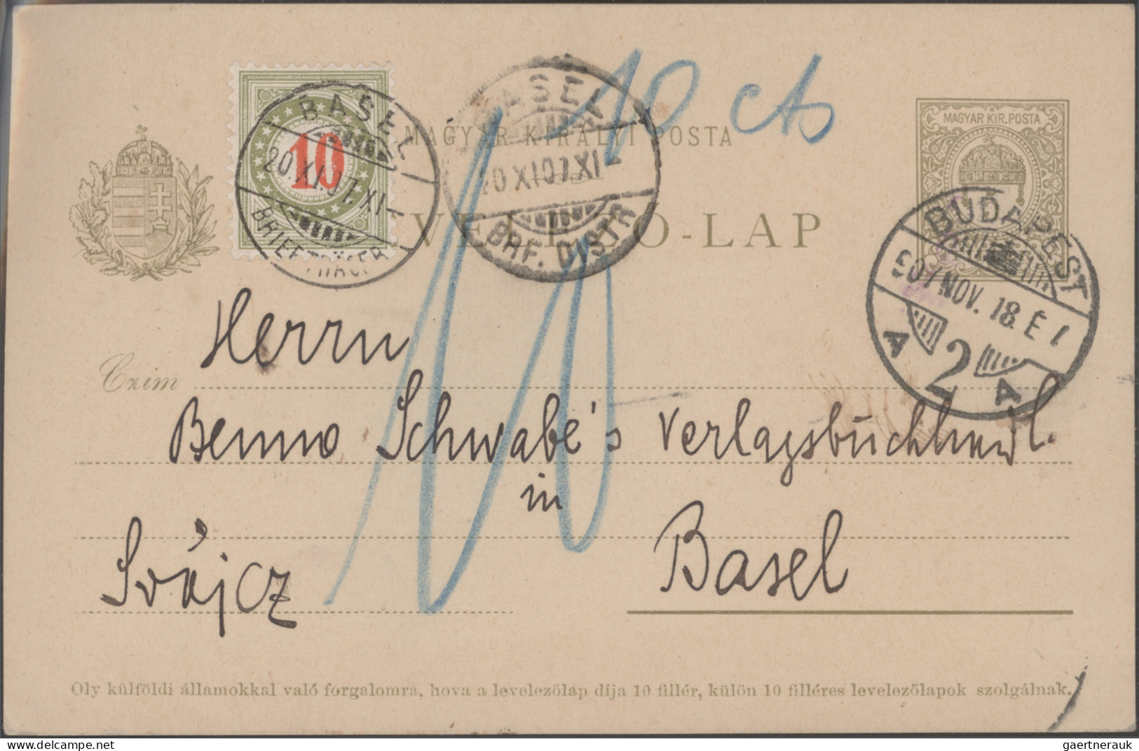 Hungary: 1907/1939: 34 Covers, Picture Postcards And Postal Stationery Items Sen - Covers & Documents