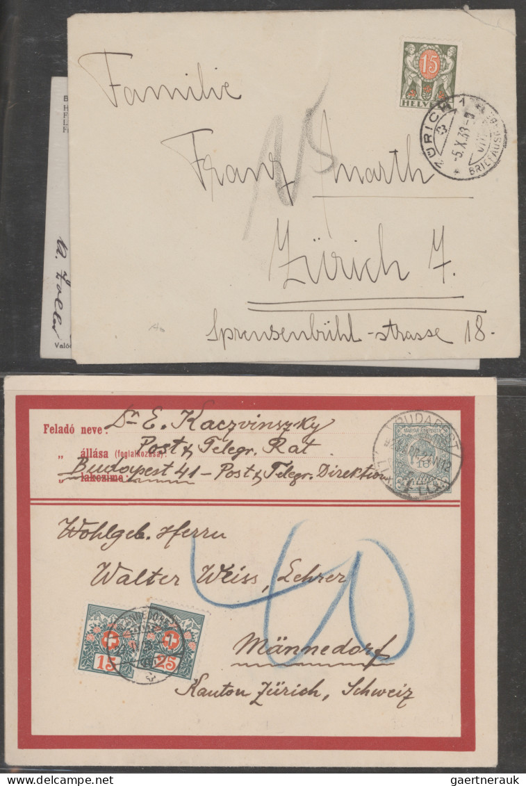 Hungary: 1907/1939: 34 covers, picture postcards and postal stationery items sen