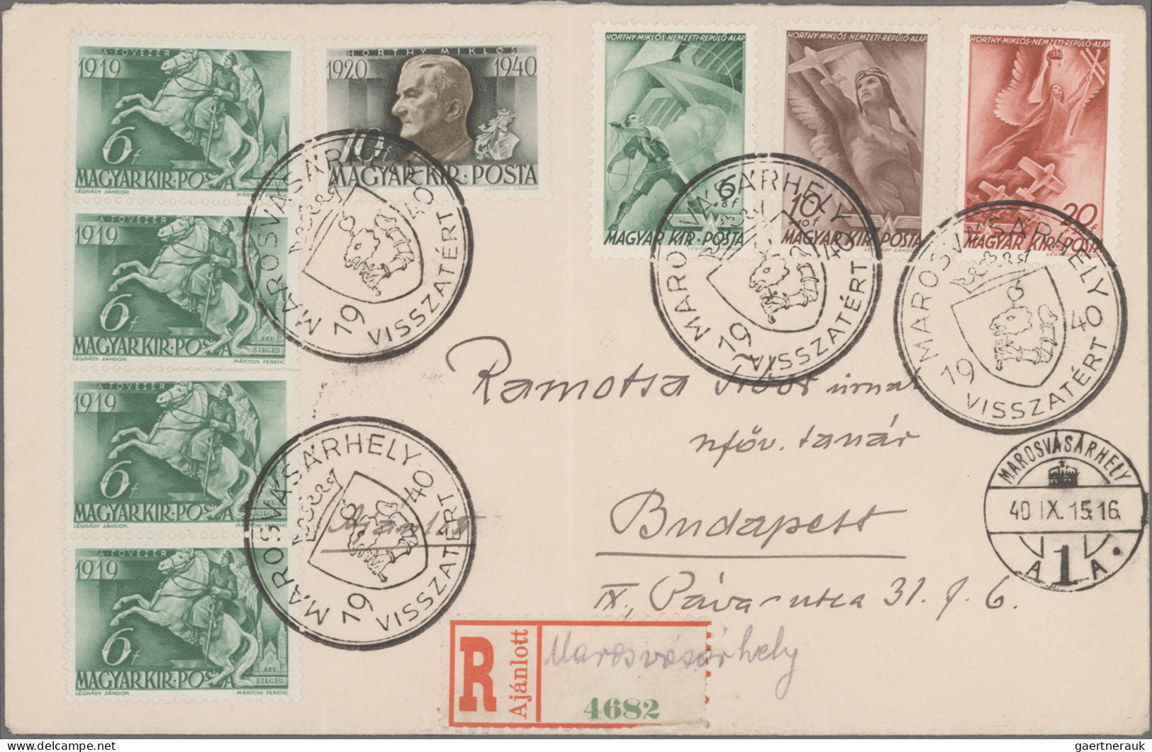 Hungary: 1938/1941, Collection Of Apprx. 208 Commemorative Covers/cards, All Sho - Storia Postale
