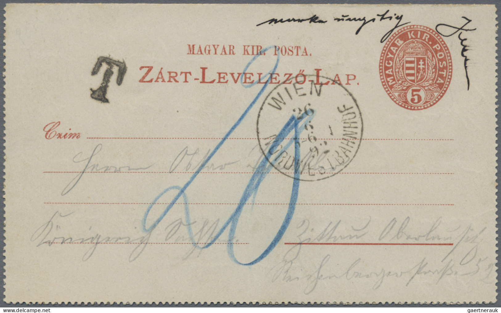 Hungary - Postal Stationary: 1889/1896, Lot Of Seven Used Letter Cards (three Wi - Interi Postali