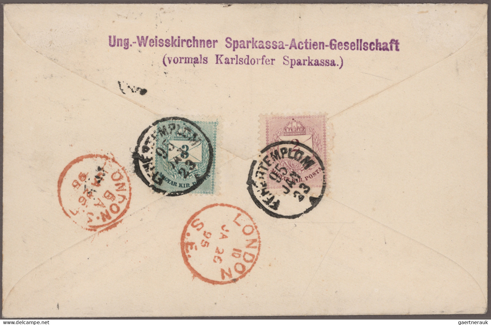 Hungary - Postal Stationary: 1895/1898, Stationery Envelope 5kr. Orange, Group O - Postwaardestukken