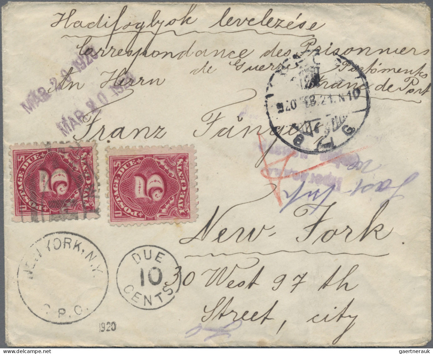 Hungary - Specialities: 1920/1921, Assortment Of 46 Covers/cards Sent To Mr. Fra - Altri