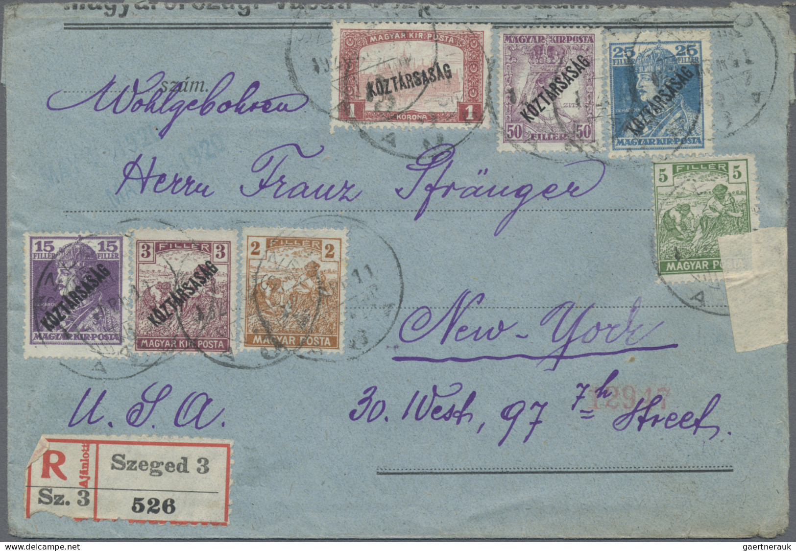 Hungary - Specialities: 1920/1921, Assortment Of 46 Covers/cards Sent To Mr. Fra - Other