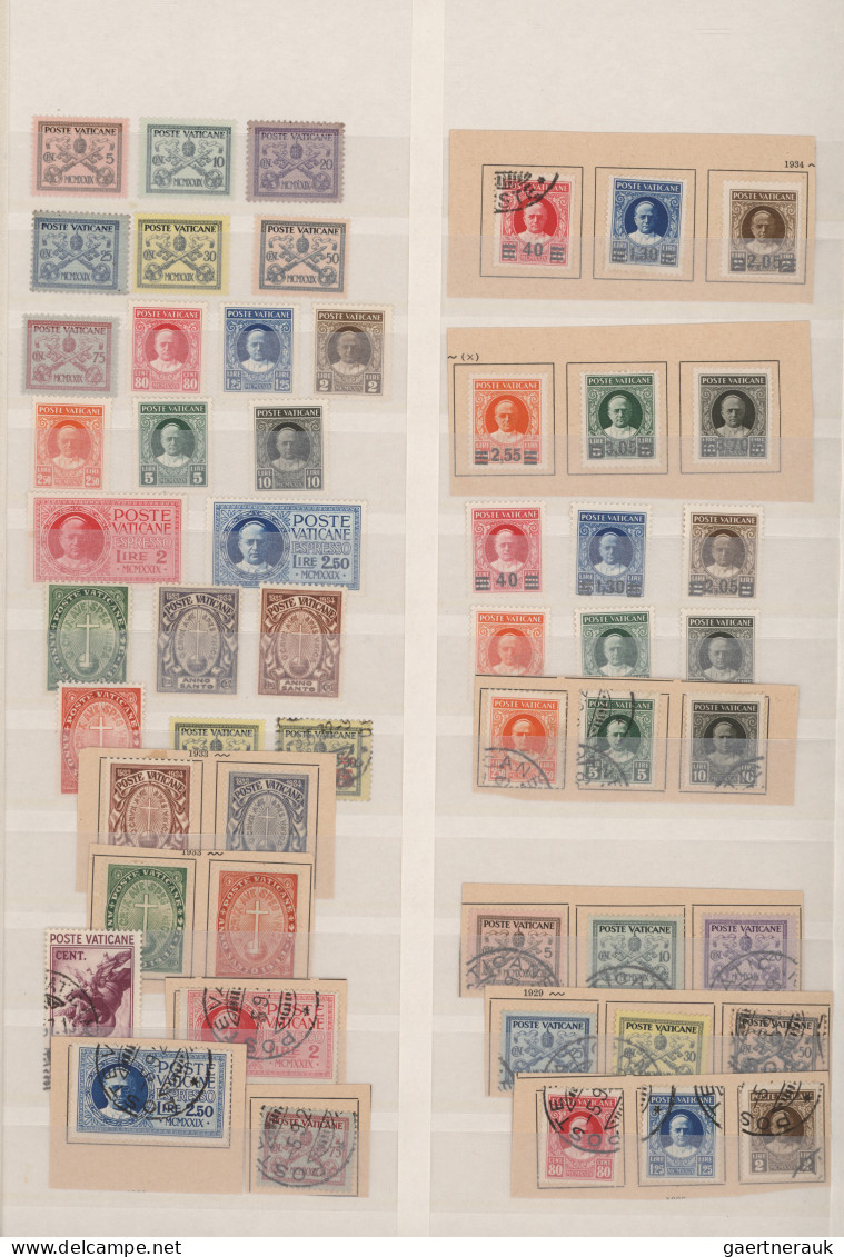 Vatican City: 1929/1936, Mint And Used Assortment Incl. Two Sets Each Of 1933 Ho - Verzamelingen