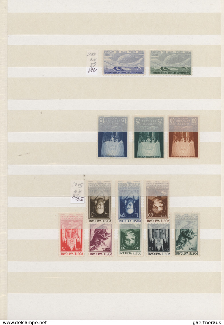 Vatican City: 1933/1977 Postfrische Sammlung Im Steckbuch, Dabei U.a. Komplette - Collections