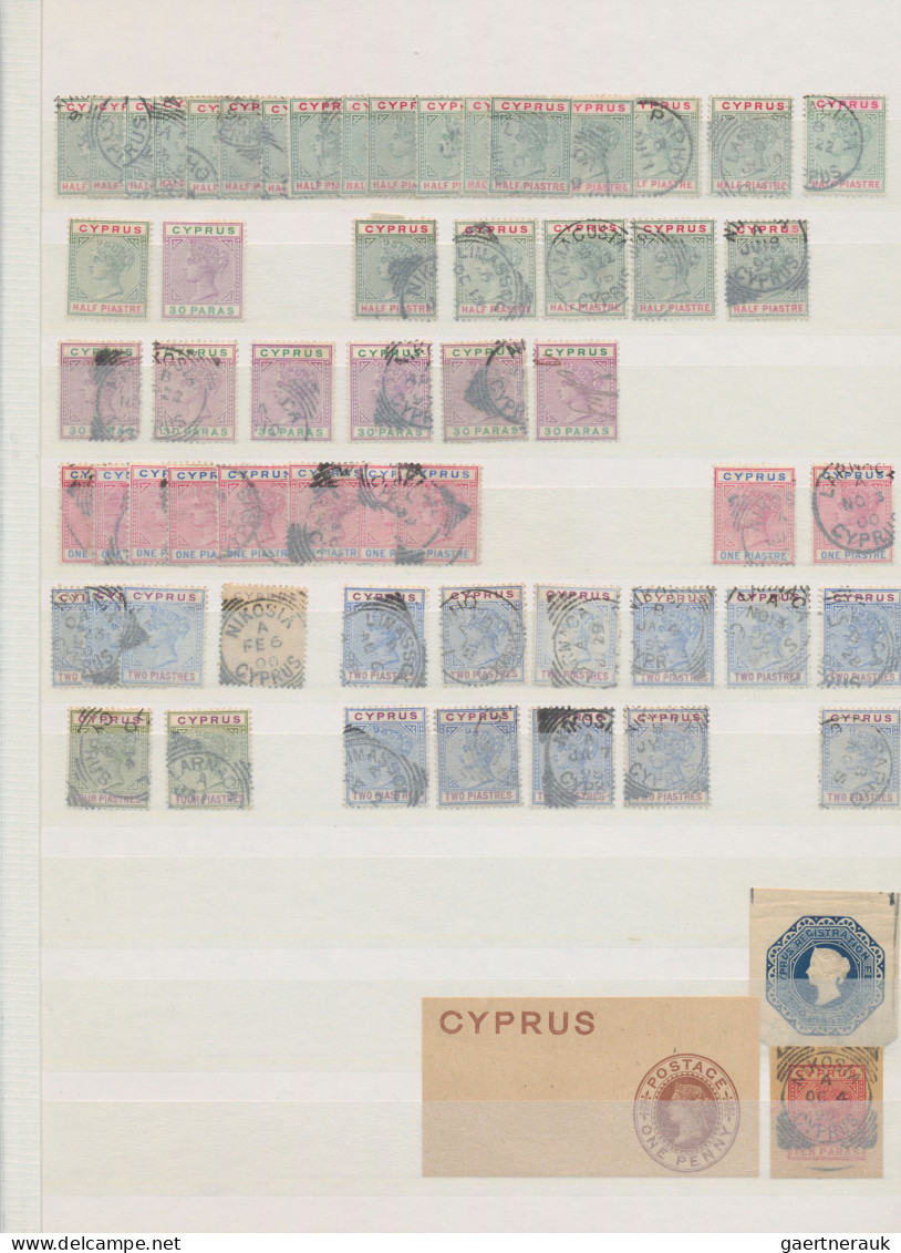 Cyprus: 1880/2012 (approx.), Collection In Stockbook Starting From The QV Penny - Other