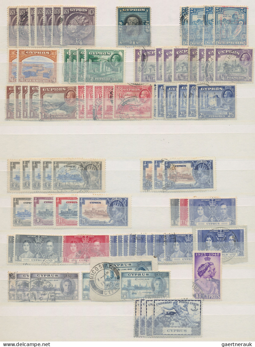 Cyprus: 1880/2012 (approx.), Collection In Stockbook Starting From The QV Penny - Altri