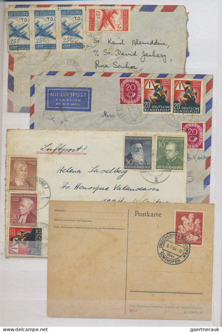 Europe: 1904/1955, More Than 260 Interesting Covers And Postal Stationeries, Mos - Andere-Europa