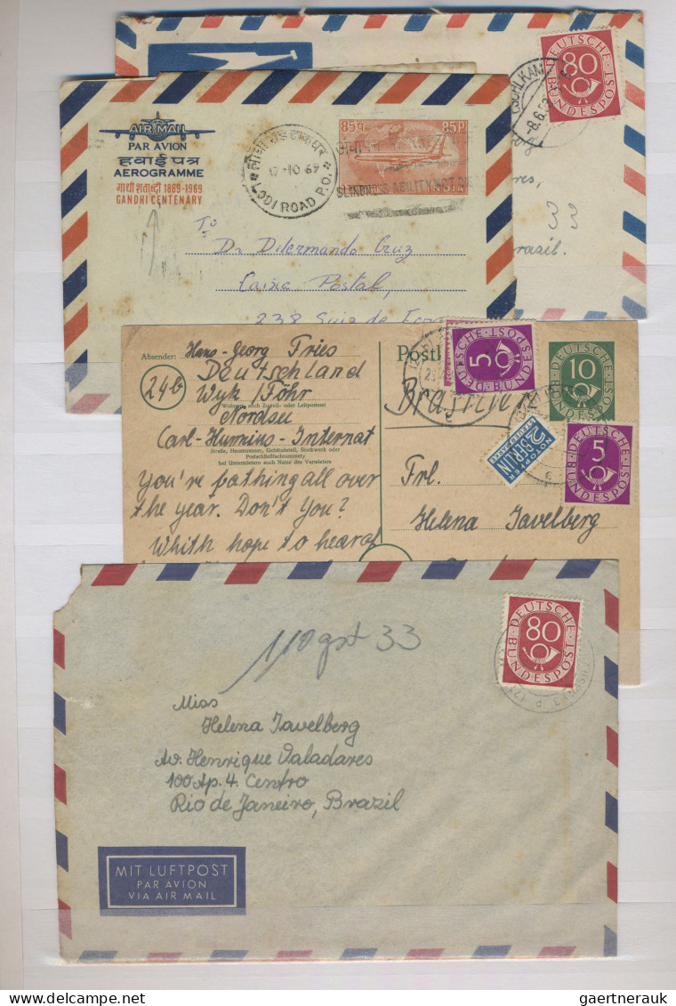 Europe: 1904/1955, more than 260 interesting covers and postal stationeries, mos