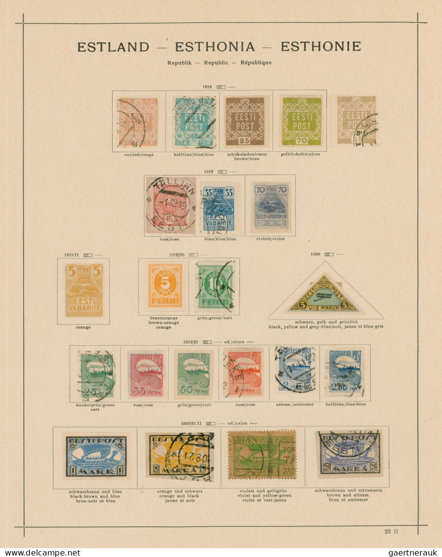 Baltic States: 1918/1939, Estonia+Latvia, Mint And Used Balance In Stockbook/on - Otros - Europa