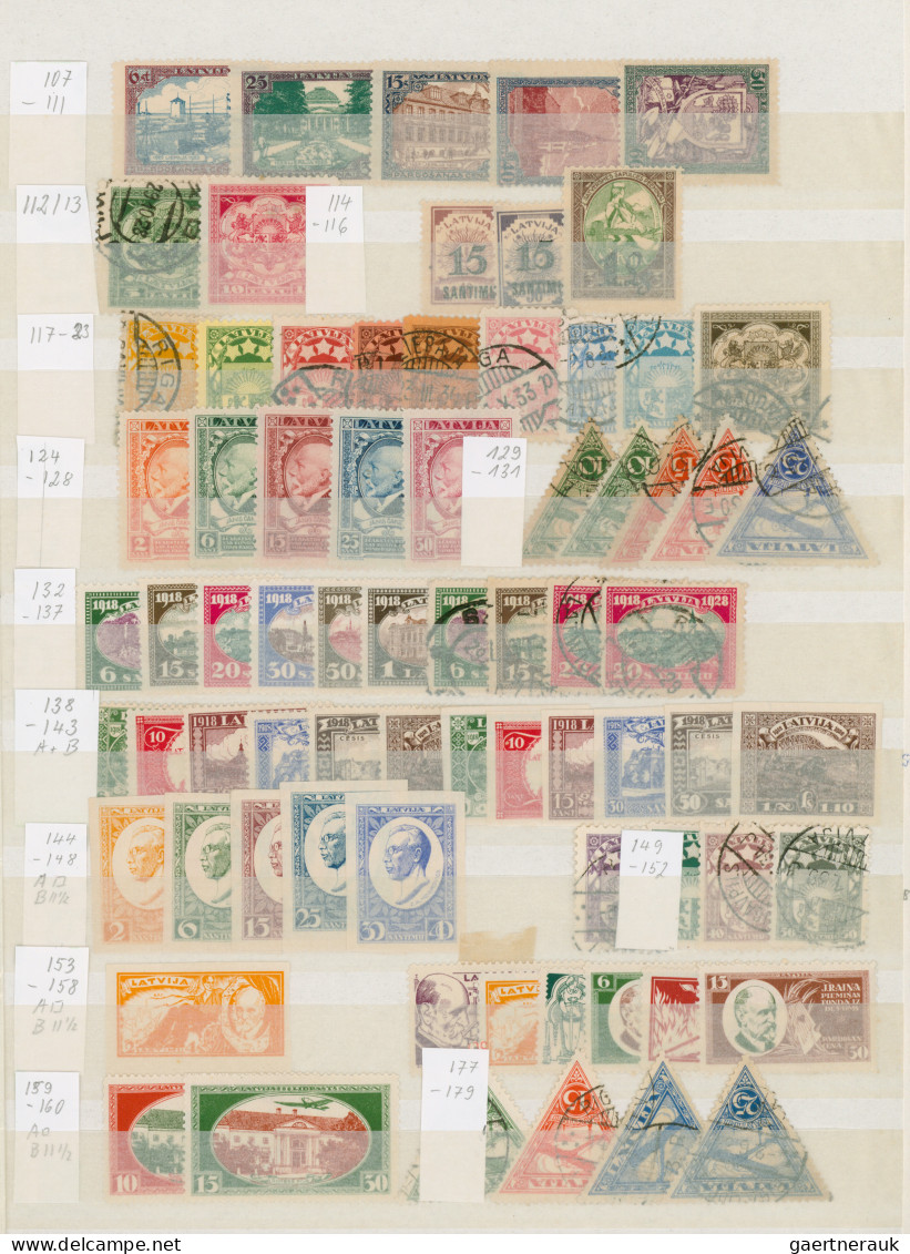 Baltic States: 1918/1939, Estonia+Latvia, Mint And Used Balance In Stockbook/on - Andere-Europa
