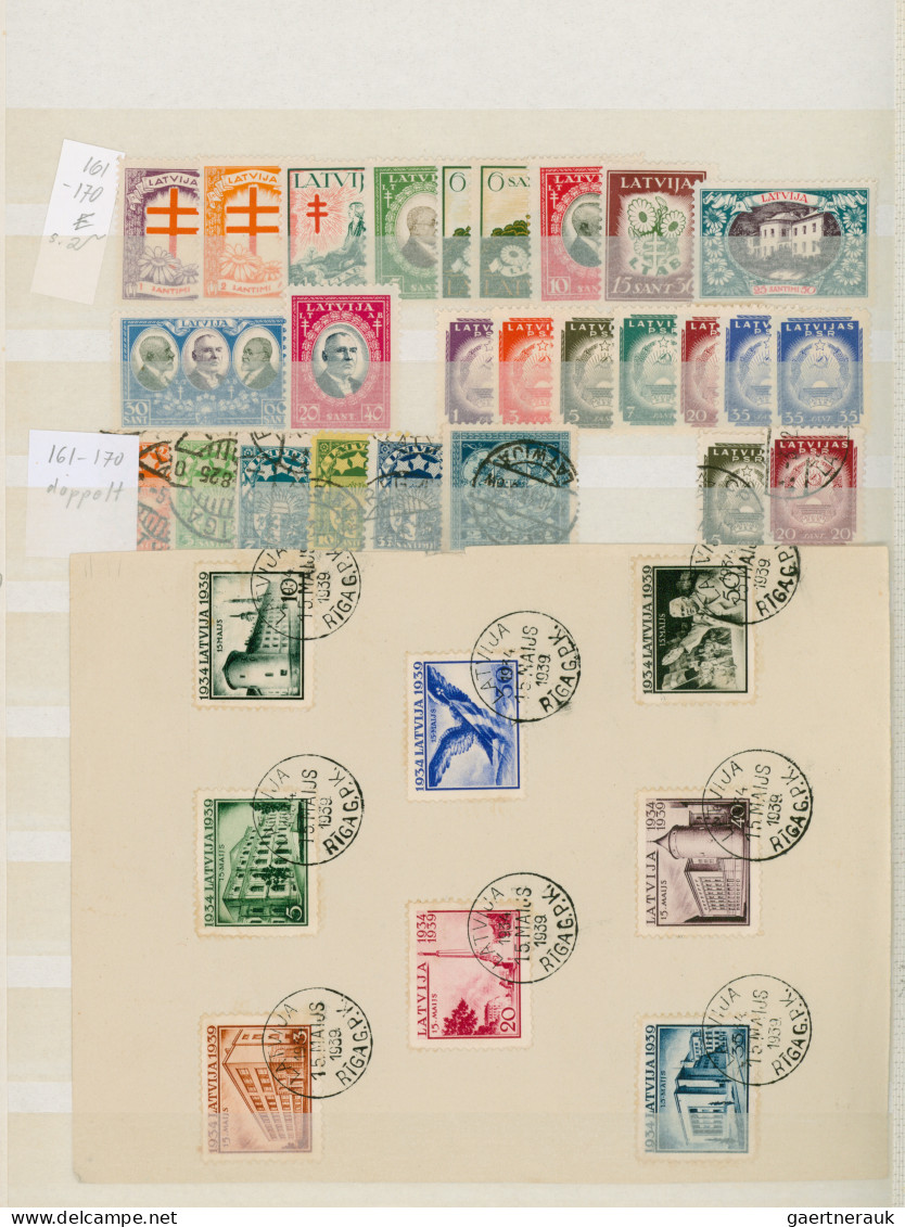 Baltic States: 1918/1939, Estonia+Latvia, Mint And Used Balance In Stockbook/on - Andere-Europa