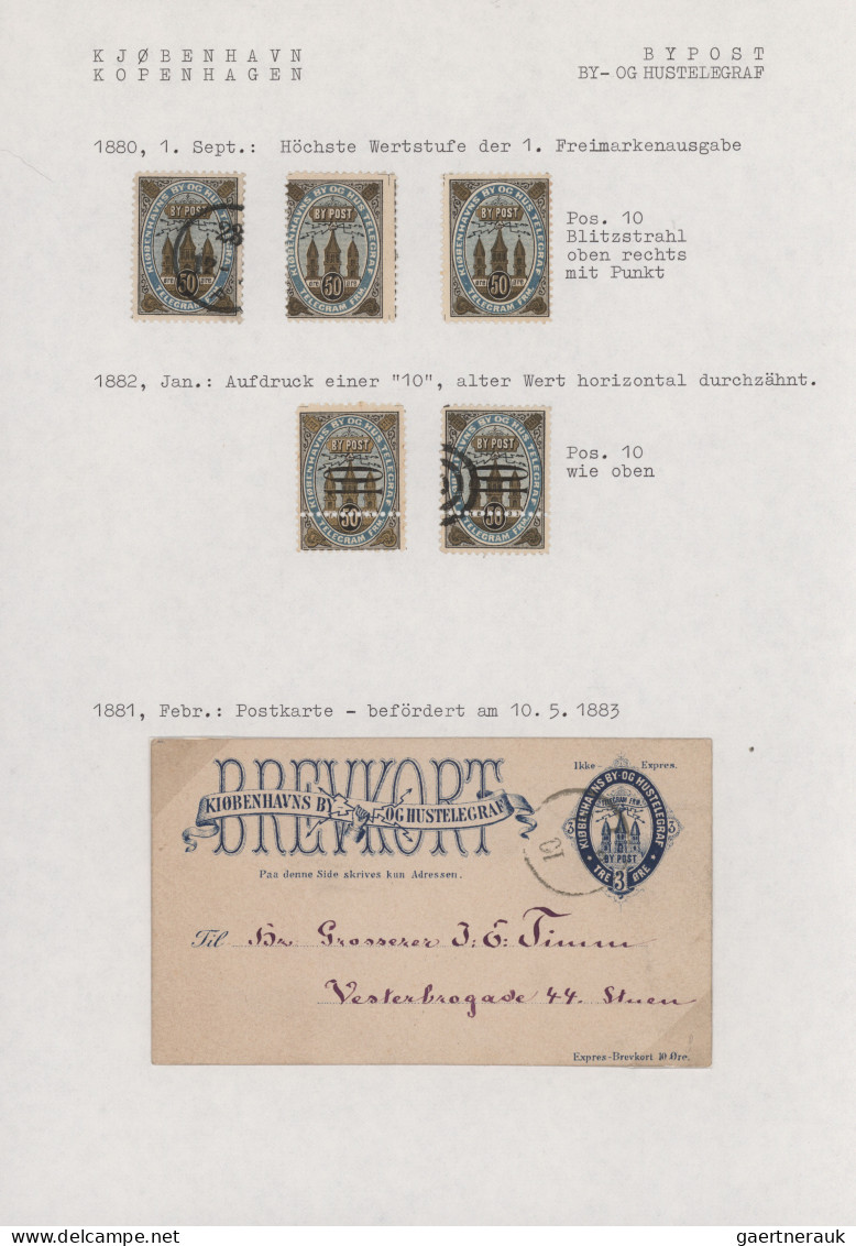 Scandinavia: 1888/1945, Umfangreiche Sammlung Stadtpost (Bypost) Von DÄNEMARK, F - Altri - Europa