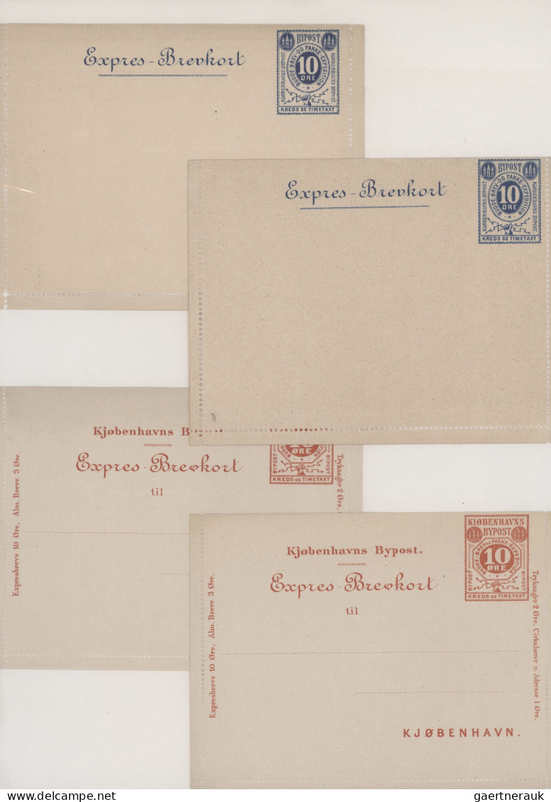 Scandinavia: 1888/1945, umfangreiche Sammlung Stadtpost (Bypost) von DÄNEMARK, F