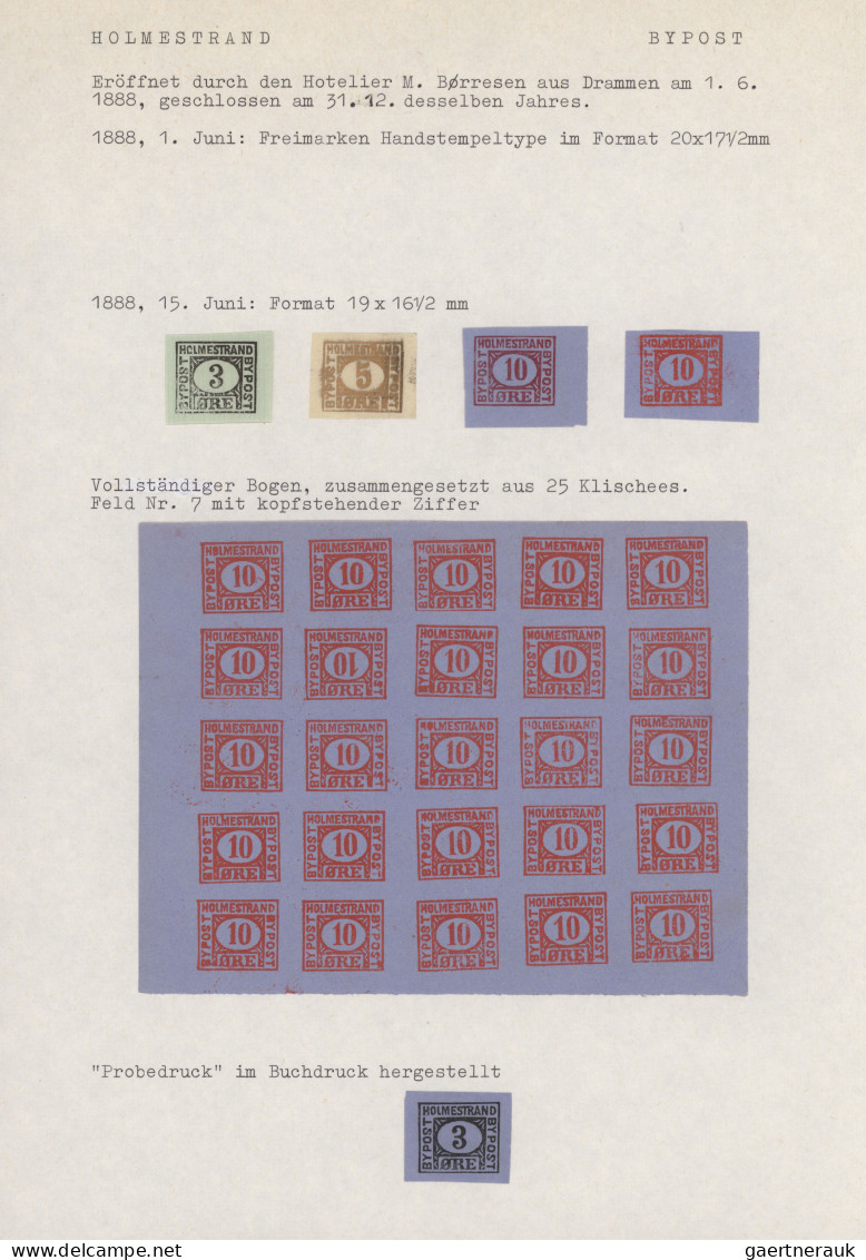 Scandinavia: 1888/1945, umfangreiche Sammlung Stadtpost (Bypost) von DÄNEMARK, F