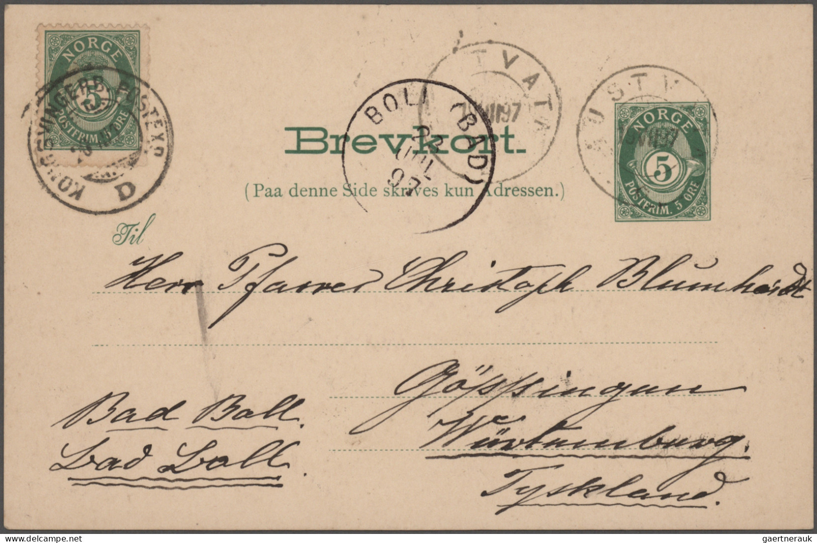 Scandinavia: 1870/1910's ca.: About 125 postal stationery items, mint and used,