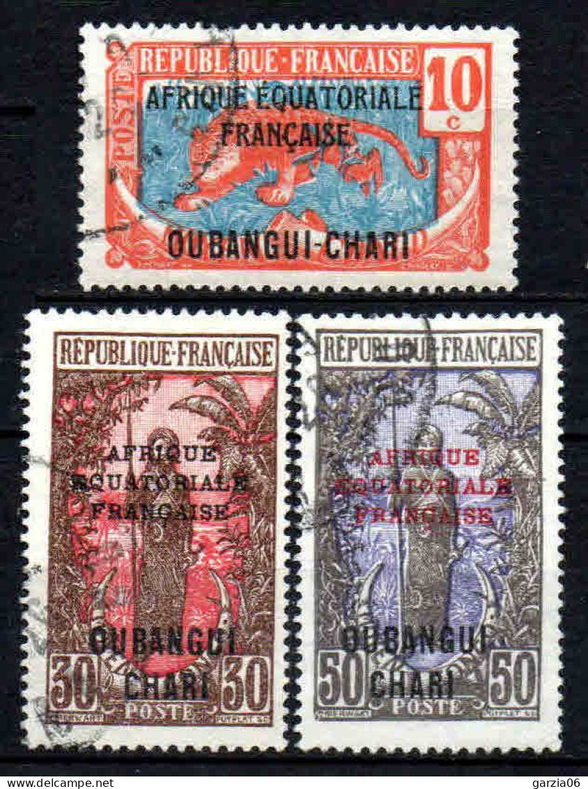 Oubangui Chari - 1925  - Tb Antérieurs  Surch - N° 63/64/65- Oblit - Used - Usados