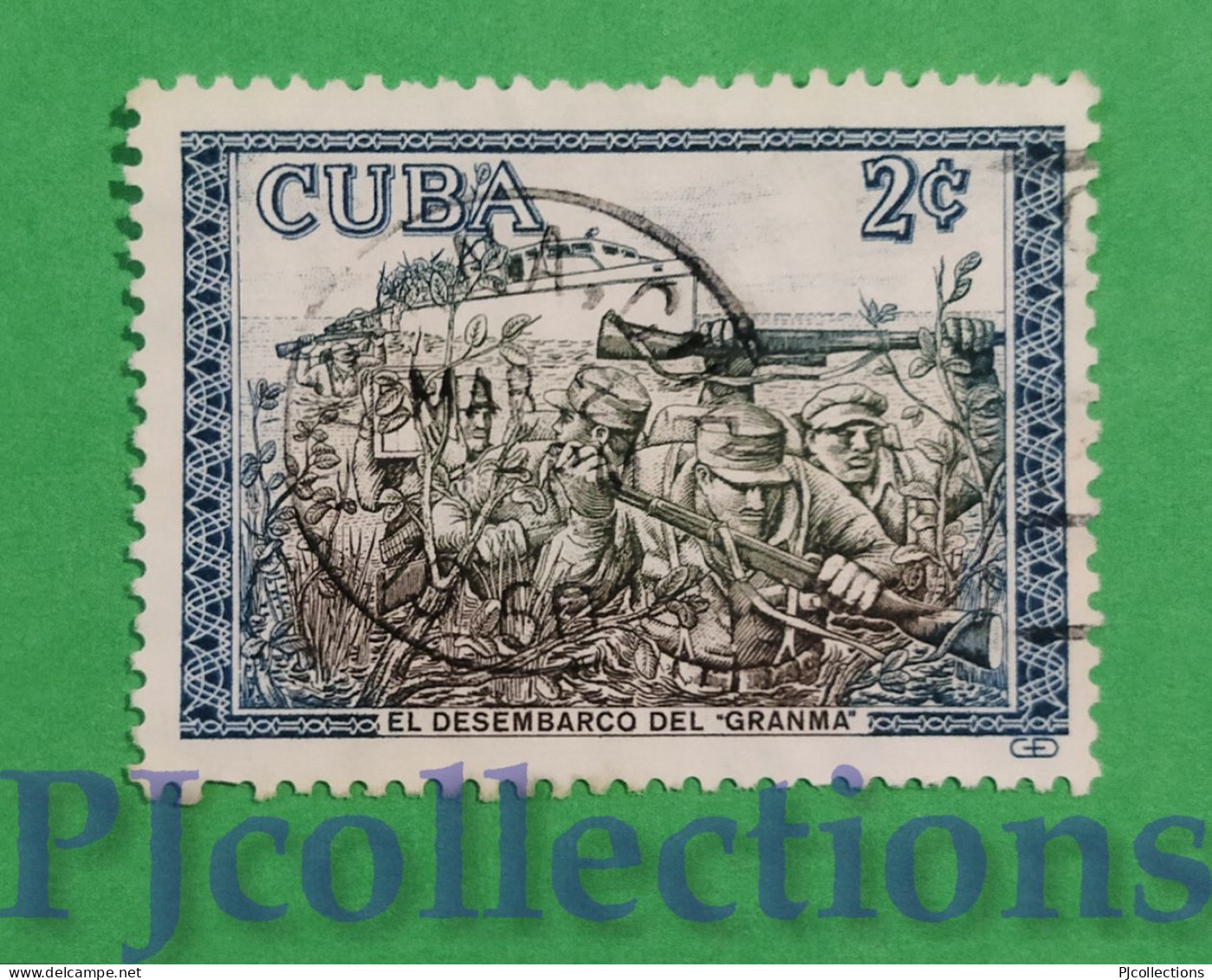 S315- CARAIBI - CARIBBEAN 1960 DESEMBARGO DEL GRANMA 2c USATO - USED - Usados