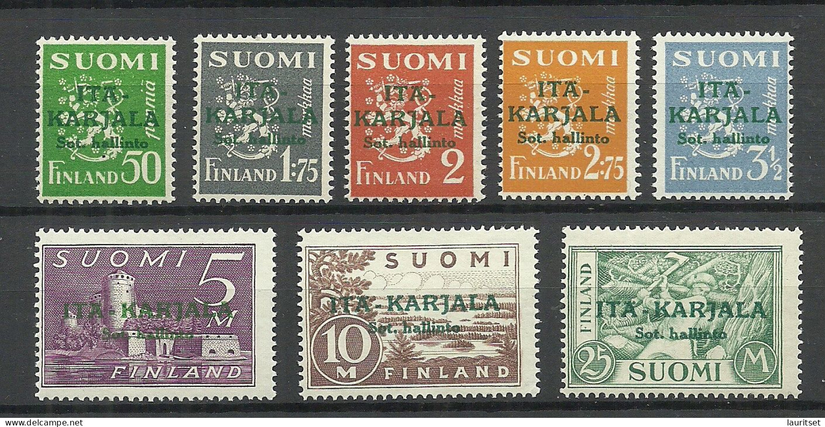 East KARELIA Ost - Karelien FINLAND FINNLAND 1941 Michel 8 - 15 MNH - Emisiones Locales