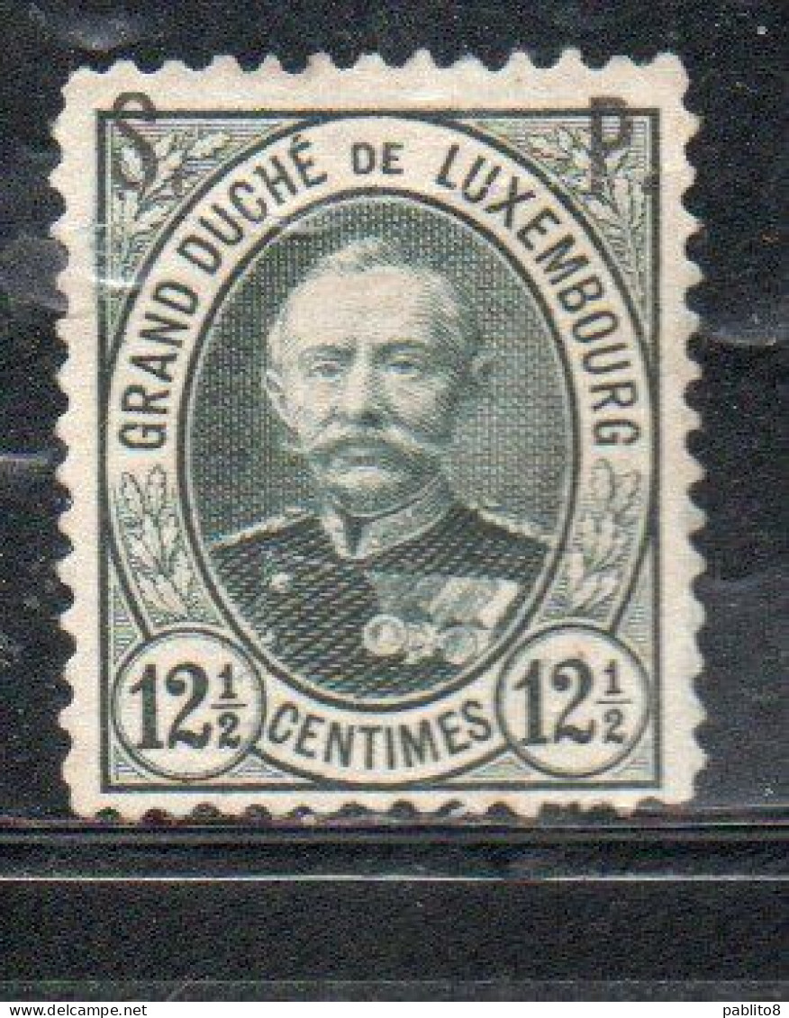 LUXEMBOURG LUSSEMBURGO 1891 1893 GRAND DUKE ADOLPHE SURCHARGE S.P. CENT. 12 1/2c MH - 1891 Adolfo De Frente