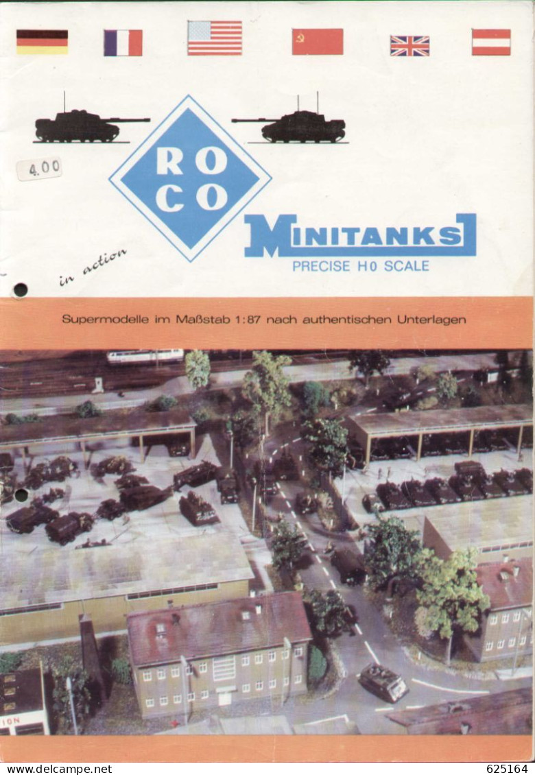 Catalogue ROCO MINITANKS 1974 Precise HO Scale 1/87 Maßstab 1/87 - Allemand