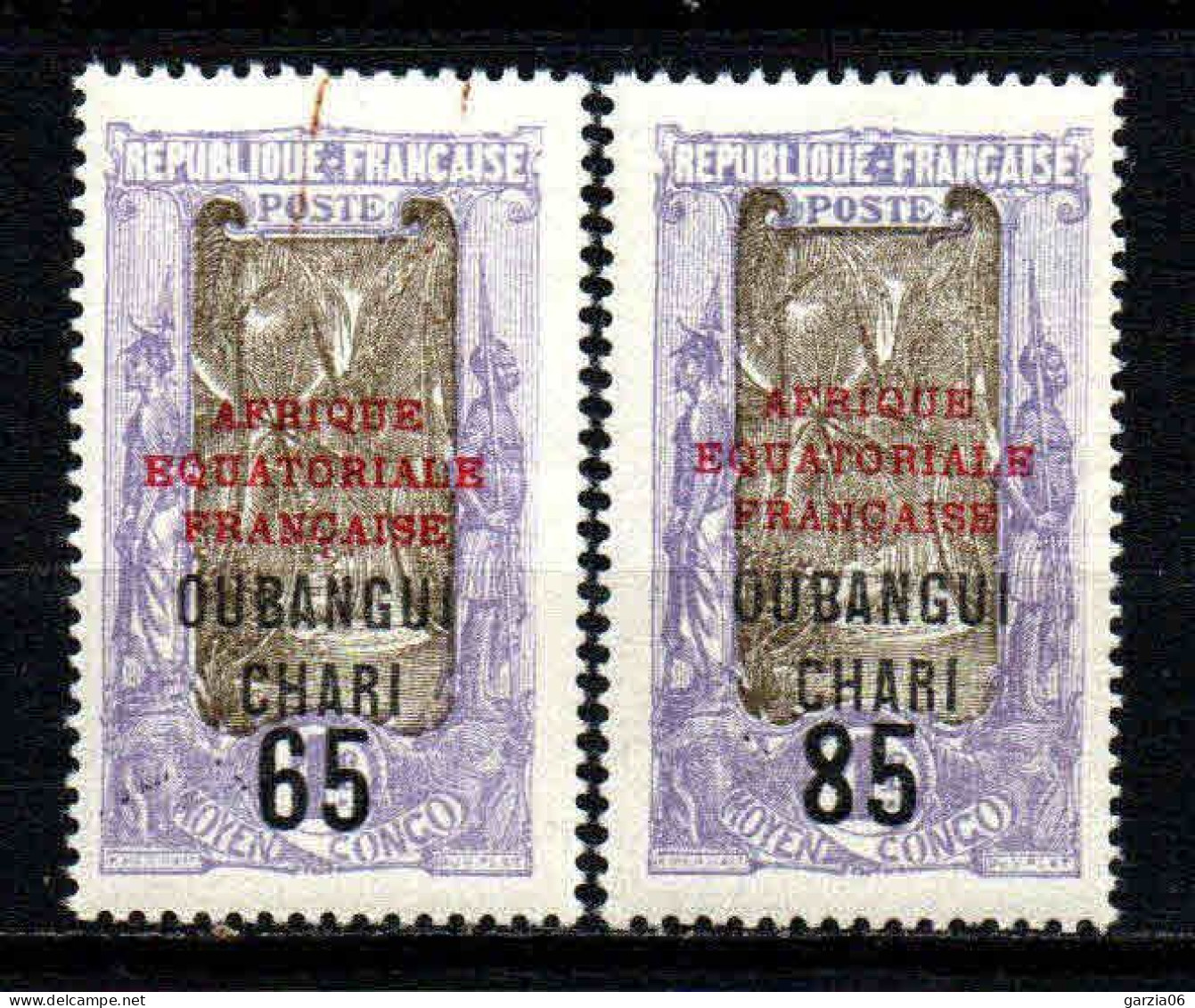 Oubangui Chari - 1925 - Tb Antérieurs  Surch   - N° 67/68  - Neuf *  - MLH - Neufs