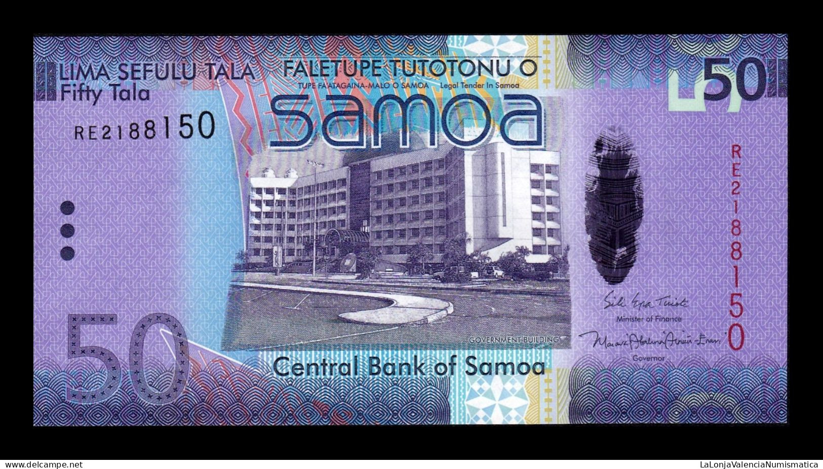 Samoa 50 Tala 2017 Pick 41c Hibryd Sc Unc - Samoa