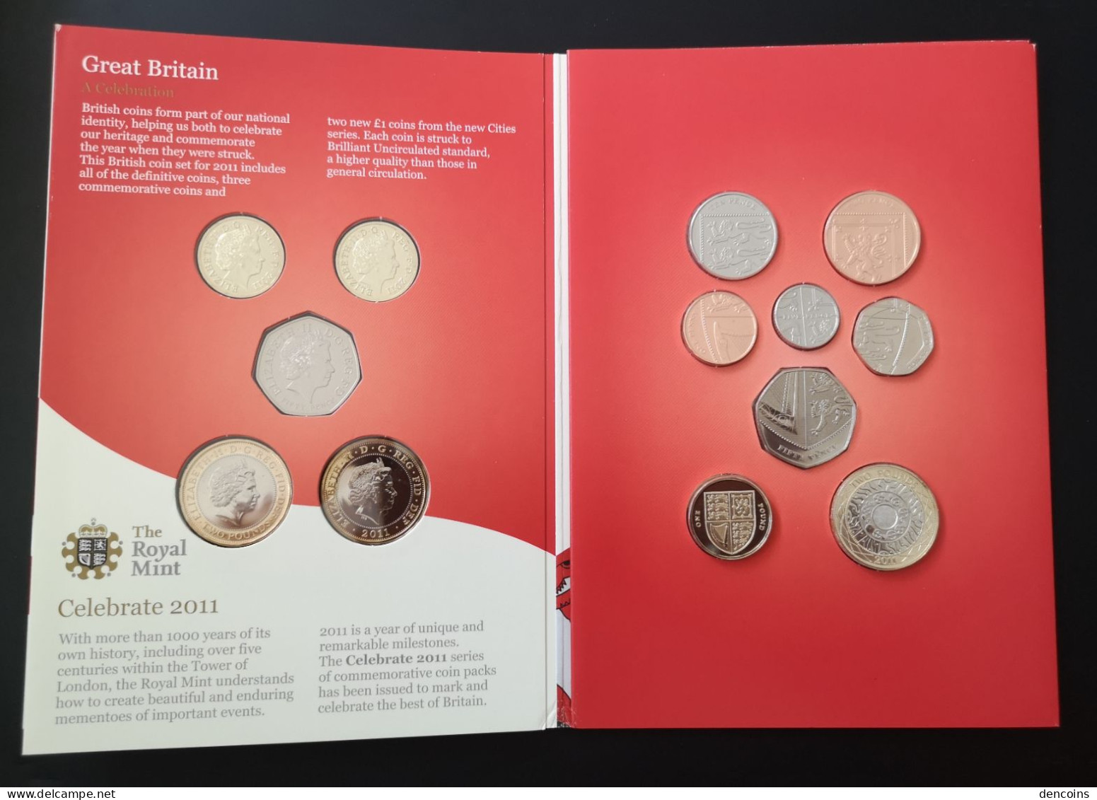 UNITED KINGDOM 2011 GREAT BRITAIN BU SET – ORIGINAL - GRAN BRETAÑA GB - Mint Sets & Proof Sets