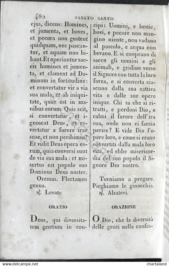 Uffizio Della Settimana Santa Con La Versione Italiana Di Monsignor Martini 1841 - Altri & Non Classificati