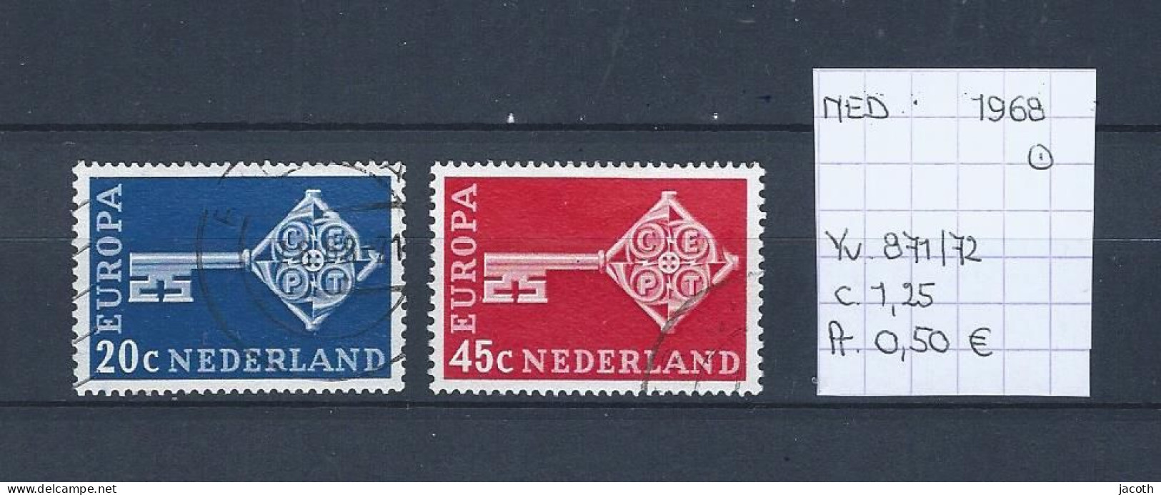 (TJ) Europa CEPT 1968 - Nederland YT 871/72 (gest./obl./used) - 1968